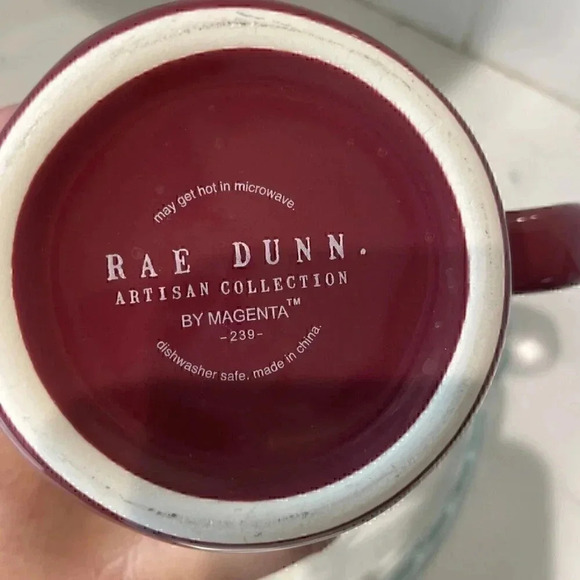 Rae Dunn "Apple Cider" Coffee / Tea Mug Red Artisan Collection by Magenta 20 oz - Picture 12 of 13